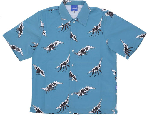 USUAL-Camicia-Manica-Corta-Uomo-Monster-Shirt-Bluette-da-uomo