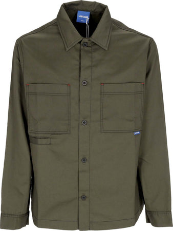 USUAL-Camicia-Manica-Lunga-Uomo-Hangar-Button-Shirt-Dark-Green-da-uomo