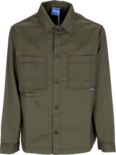 USUAL-Camicia-Manica-Lunga-Uomo-Hangar-Button-Shirt-Dark-Green-da-uomo
