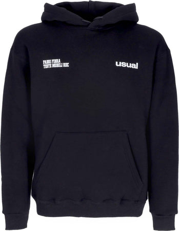 USUAL-Felpa-Cappuccio-Uomo-Hoodie-X-Fabri-Fibra-Black-da-uomo