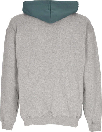 USUAL-Felpa-Cappuccio-Uomo-Usualism-Hoodie-Heather-Grey/dark-Green-da-uomo