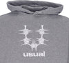 USUAL-Felpa-Leggera-Cappuccio-Uomo-About-Hoodie-Grey-Heather-da-uomo