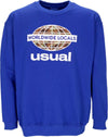 USUAL-Felpa-Leggera-Girocollo-Uomo-Worldwide-Locals-Crewneck-Blue-da-uomo