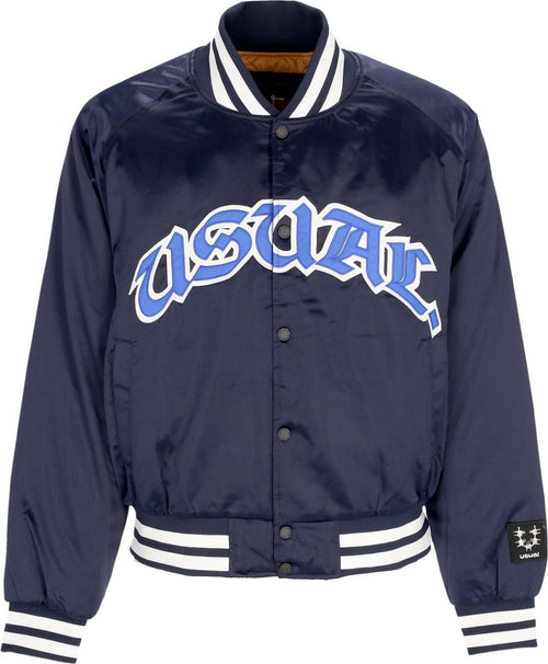 USUAL-Giubbotto-Bomber-Uomo-Stadium-Jacket-Blue-da-uomo