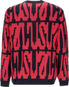 USUAL-Maglione-Uomo-Digi-Sweater-Black/red-da-uomo