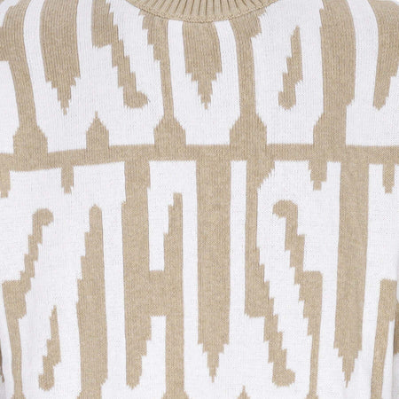 USUAL-Maglione-Uomo-Digi-Sweater-Sand/white-da-uomo