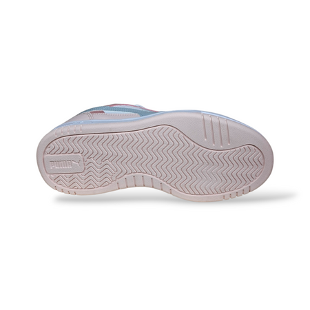 Sneakers bambina PUMA Caven rosa bianco celeste con lacci