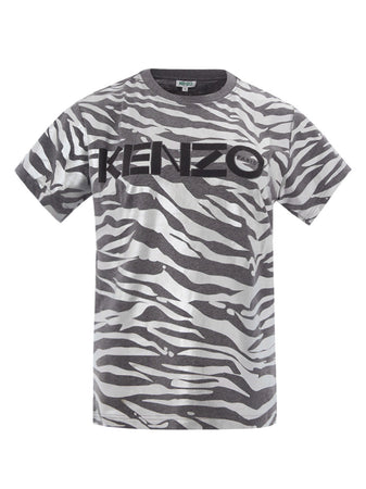Kenzo T-Shirt Stampa Animalier Metal da donna