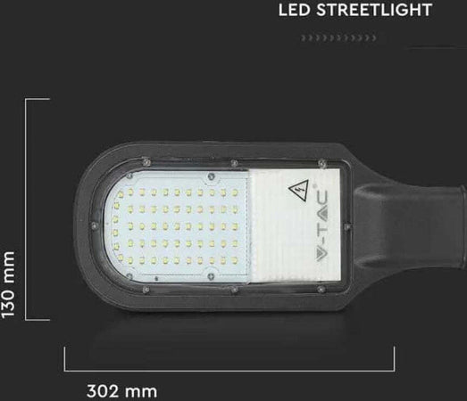 V-TAC Armatura Lampione Stradale LED Chip Samsung 30W Colore Grigio scuro IP65 / SKU 21537 - SKU 21538 Illuminazione/Illuminazione per esterni/Lampioni Zencoccostore - Formia, Commerciovirtuoso.it