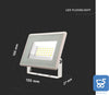 V-Tac Faro Proiettore LED SMD 20W Ultra Sottile Esterno Colore Bianco Naturale 4000K VT-4924