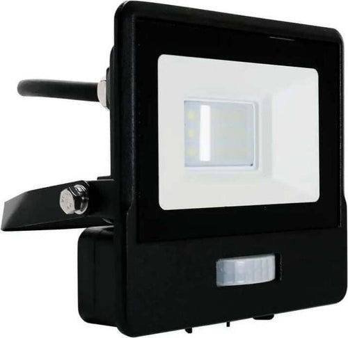 V-TAC-PRO-Faro-LED-Chip-Samsung-10W-con-Sensore-PIR-Cavo-1m-Colore-Nero-Luce-Bianca-Fredda-6500K-IP65