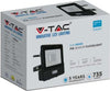 V-TAC-PRO-Faro-LED-Chip-Samsung-10W-con-Sensore-PIR-Cavo-1m-Colore-Nero-Luce-Bianca-Fredda-6500K-IP65