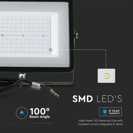 V-TAC-PRO-Faro-LED-SMD-Chip-Samsung-300W-Colore-Nero-4000K-IP65-SKU-21422