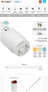 V-TAC PRO VT-122 SMD TUBO LED NANO PLASTIC T8 G13 16.5W LAMPADINA 120CM CHIP SAMSUNG CON DRIVER - SKU 21688 / 21672 / 21673 Illuminazione/Lampadine/Lampadine a LED Zencoccostore - Formia, Commerciovirtuoso.it