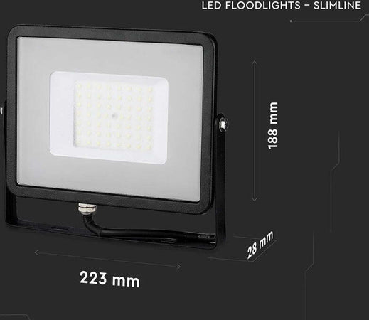 V-TAC PRO VT-50 FARO LED SMD 50W ULTRASOTTILE CHIP SAMSUNG DA ESTERNO COLORE NERO 4000 lm IP65 - SKU 406 / 407 / 408 Illuminazione/Illuminazione per esterni/Proiettori Zencoccostore - Formia, Commerciovirtuoso.it