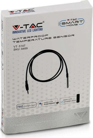 V-TAC SMART HOME VT-5147 Sonda di Temperatura Impermeabile Compatibile ad Amazon Alexa Google Home e Nest - SKU 8469 Fai da te/Materiale elettrico/Prese elettriche ed accessori/Spine intelligenti e telecomandate Zencoccostore - Formia, Commerciovirtuoso.it