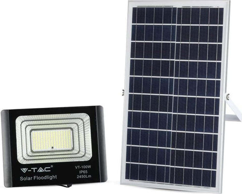 V-TAC VT-100W FARO LED 35W A BATTERIA CON PANNELLO SOLARE E TELECOMANDO Luce Bianco Fredda / Naturale Illuminazione/Illuminazione per esterni/Proiettori Zencoccostore - Formia, Commerciovirtuoso.it