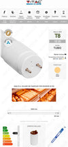 V-TAC VT-1228 SMD 220v TUBO LED in VETRO T8 G13 18W LAMPADINA 120CM PER PANETTERIE 990lm Illuminazione/Lampadine/Lampadine a LED Zencoccostore - Formia, Commerciovirtuoso.it