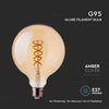 V-TAC VT-2075 LAMPADINA LED E27 4.8W BULB G95 GLOBO FILAMENT VETRO AMBRATO - SKU 217217 Illuminazione/Lampadine/Lampadine a LED Zencoccostore - Formia, Commerciovirtuoso.it