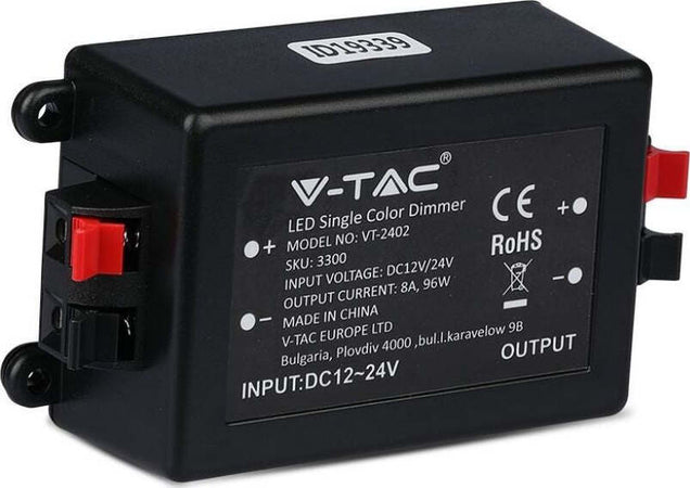 V-TAC VT-2402 Controller per Strip LED 12v e 24v Dimmerabile con Telecomando 3 Tasti (Max 96W)- SKU 3300 Illuminazione/Illuminazione per interni/Illuminazione speciale/Nastri LED Zencoccostore - Formia, Commerciovirtuoso.it