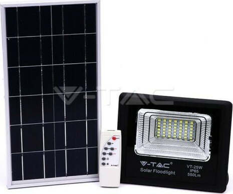 V-TAC VT-25W FARO LED 12W A BATTERIA CON PANNELLO SOLARE E TELECOMANDO Luce Bianco Fredda / Naturale Illuminazione/Illuminazione per esterni/Proiettori Zencoccostore - Formia, Commerciovirtuoso.it