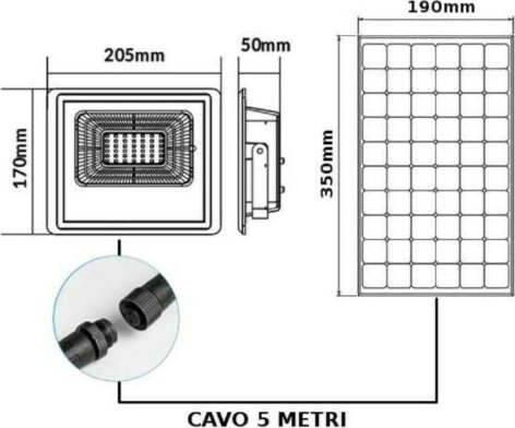 V-TAC VT-25W FARO LED 12W A BATTERIA CON PANNELLO SOLARE E TELECOMANDO Luce Bianco Fredda / Naturale Illuminazione/Illuminazione per esterni/Proiettori Zencoccostore - Formia, Commerciovirtuoso.it