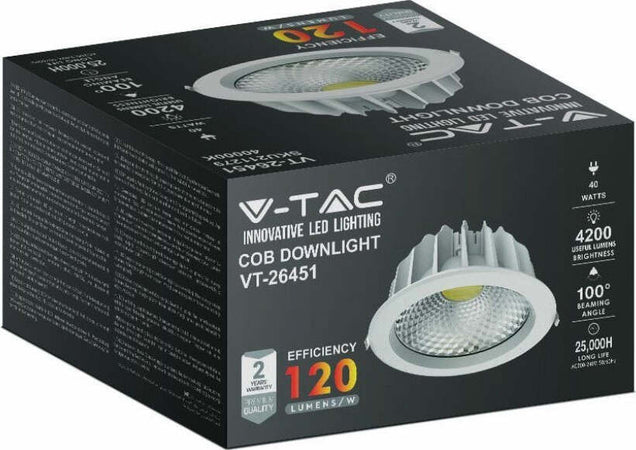 V-TAC VT-26451 LAMPADINA LED GX53 40W FARETTO COB DOWNLIGHT 120LM/W - SKU 211279 / 211280 Illuminazione/Illuminazione per interni/Luci da incasso Zencoccostore - Formia, Commerciovirtuoso.it
