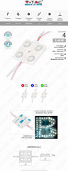 V-TAC VT-28358 MODULO 4 LED 1,44W SMD 12V IMPERMEABILE IP68 - SKU 5131 / 5132 / 5133 Fai da te/Materiale elettrico/Trasformatori Zencoccostore - Formia, Commerciovirtuoso.it