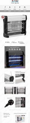 V-TAC VT-3216 ZANZARIERA ELETTRICA INSECT KILLER LAMPADA UV 16W LUCE BLU ATTIRA ED ELIMINA INSETTI - SKU 11179 Giardino e giardinaggio/Giardinaggio/Prodotti fitosanitari e pesticidi/Accessori/Lampadine fulmina-insetti di ricambio Zencoccostore - Formia, Commerciovirtuoso.it