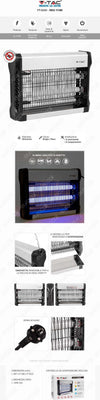 V-TAC VT-3220 ZANZARIERA ELETTRICA INSECT KILLER LAMPADA UV 20W LUCE BLU ATTIRA ED ELIMINA INSETTI - SKU 11180 Giardino e giardinaggio/Giardinaggio/Prodotti fitosanitari e pesticidi/Accessori/Lampadine fulmina-insetti di ricambio Zencoccostore - Formia, Commerciovirtuoso.it