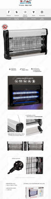 V-TAC VT-3230 ZANZARIERA ELETTRICA INSECT KILLER LAMPADA UV 30W LUCE BLU ATTIRA ED ELIMINA INSETTI - SKU 11181 Giardino e giardinaggio/Giardinaggio/Prodotti fitosanitari e pesticidi/Accessori/Lampadine fulmina-insetti di ricambio Zencoccostore - Formia, Commerciovirtuoso.it