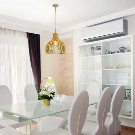 V-TAC VT-4453 Lampadario LED in Legno a Sospensione con Portalampada E27 Paralume a Imbuto SKU 40551 Illuminazione/Illuminazione per interni/Lampadari lampade a sospensione e plafoniere/Lampadari Zencoccostore - Formia, Commerciovirtuoso.it