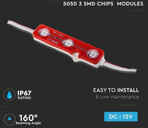 V-TAC VT-50503 MODULO 3 LED 0,72W SMD 12V IMPERMEABILE IP67 - SKU 5117 / 5118 / 5119 Fai da te/Materiale elettrico/Trasformatori Zencoccostore - Formia, Commerciovirtuoso.it
