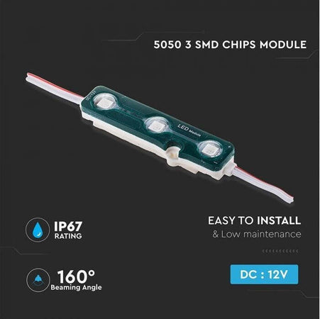 V-TAC VT-50503 MODULO 3 LED 0,72W SMD 12V IMPERMEABILE IP67 - SKU 5117 / 5118 / 5119 Fai da te/Materiale elettrico/Trasformatori Zencoccostore - Formia, Commerciovirtuoso.it