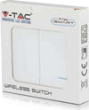 V-TAC VT-5132 Interruttore Wireless a Doppio Tasto con Sensore Colore Bianco IP54 - SKU 8461 Fai da te/Sicurezza e protezione/Sistemi di sicurezza domestica/Rilevatori di movimento Zencoccostore - Formia, Commerciovirtuoso.it
