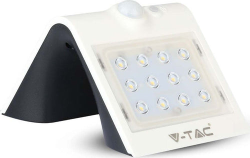 V-TAC VT-767-2 LAMPADA BIANCA DA MURO LED 1,5W CON PANNELLO SOLARE E SENSORE - SKU 8276 Illuminazione/Illuminazione per esterni/Lampade da parete Zencoccostore - Formia, Commerciovirtuoso.it