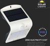 V-TAC VT-767-2 LAMPADA BIANCA DA MURO LED 1,5W CON PANNELLO SOLARE E SENSORE - SKU 8276 Illuminazione/Illuminazione per esterni/Lampade da parete Zencoccostore - Formia, Commerciovirtuoso.it