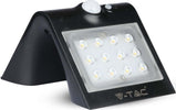 V-TAC VT-767-2 LAMPADA NERO DA MURO LED 1,5W CON PANNELLO SOLARE E SENSORE - SKU 8277-2 Illuminazione/Illuminazione per esterni/Lampade da parete Zencoccostore - Formia, Commerciovirtuoso.it
