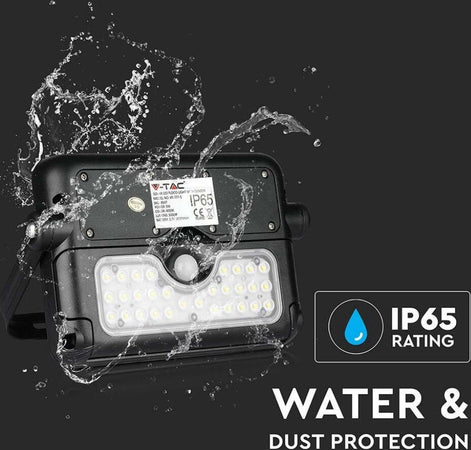V-TAC-VT-777-5-LAMPADA-DA-MURO-LED-5W-CON-PANNELLO-SOLARE-E-SENSORE-COLORE-NERO---SKU-8547