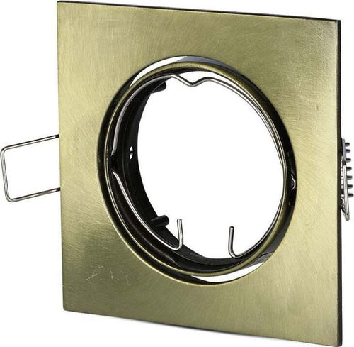 V-TAC VT-779 PORTAFARETTO ORIENTABILE QUADRATO DA INCASSO PER LAMPADINE GU10 E GU5.3 COLORE ORO - SKU 8581 Illuminazione/Illuminazione per interni/Luci da incasso/Portafaretti da incasso Zencoccostore - Formia, Commerciovirtuoso.it