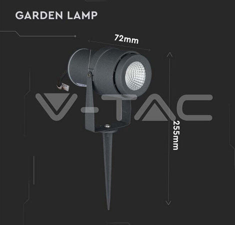 V-TAC VT-857 FARETTO LED COB DA GIARDINO 12W 720 lm CON PICCHETTO COLORE GRIGIO IP65 SKU 217550 / 217551 Illuminazione/Illuminazione per esterni/Proiettori Zencoccostore - Formia, Commerciovirtuoso.it