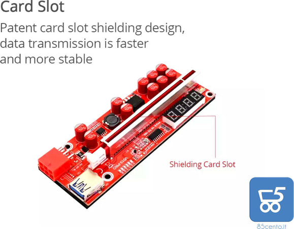 V013 PRO PCIE Riser per Scheda Video PCI Express X16 Extender SATA a 6pin