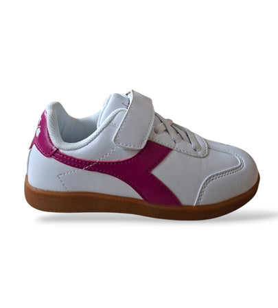 Scarpe sneakers Bambine e ragazze Diadora KYOTO 101.182981 bianco-fuxja laccio elastico e velcro