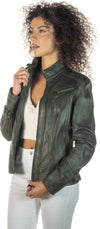 V173---Biker-Donna-Verde-in-vera-pelle