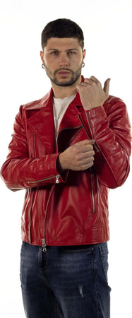 V248---Chiodo-Uomo-Rosso-in-vera-pelle