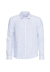 calvin klein CAMICIA LINEN STRIPE SLIM SHIRT da uomo
