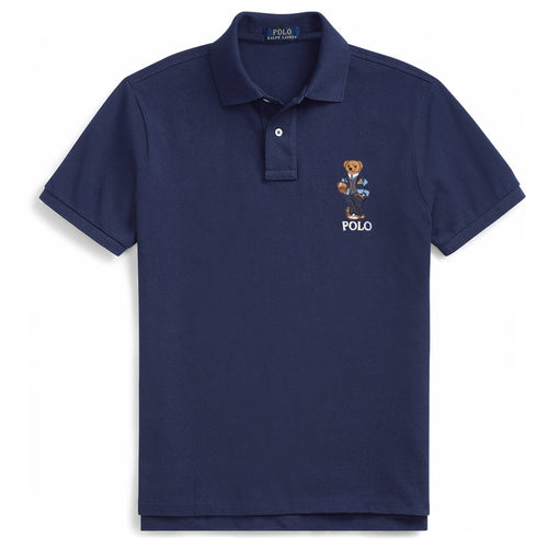 Polo Ralph Lauren Uomo Polo Bear Mezze Maniche Polo Con Orsetto Ricamato Logo Medio Polo Colletto 2 Bottoni Maniche Corte
