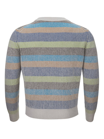 Gran Sasso Maglione Girocollo Multicolor in Cashmere da uomo