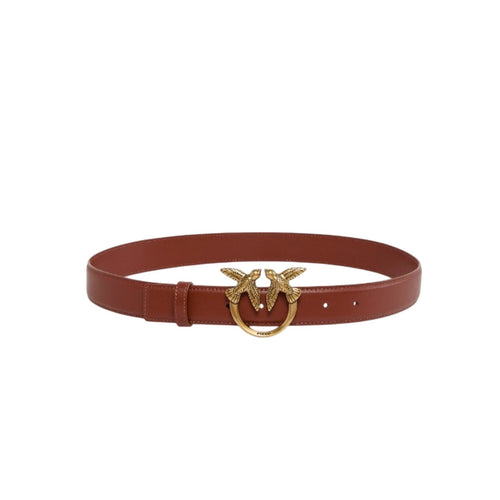 Pinko cinture donna pinko - love berry h3 belt vitello - marrone da donna