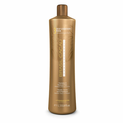 Cadiveu brasil cacau deep conditioning mask 1000 ml ideale per completare e mantenere a lungo gli effetti della cheratina